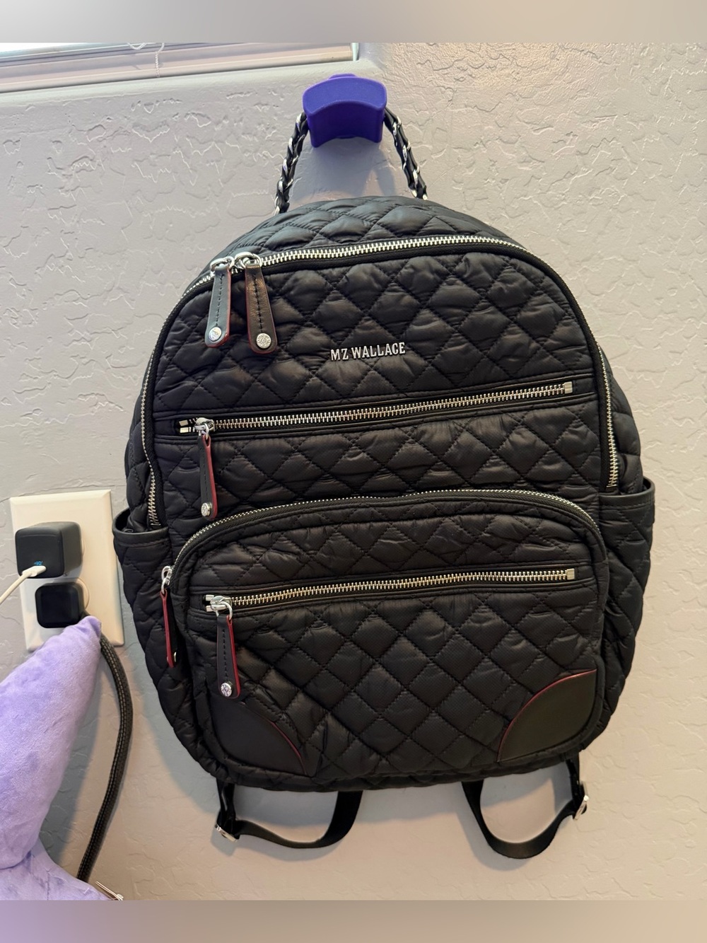 MZ Wallace Crosby Backpack (full size w/ leather corners; no longer available)
